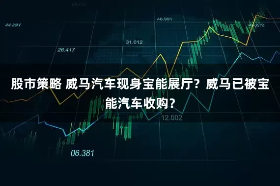 股市策略 威马汽车现身宝能展厅？威马已被宝能汽车收购？